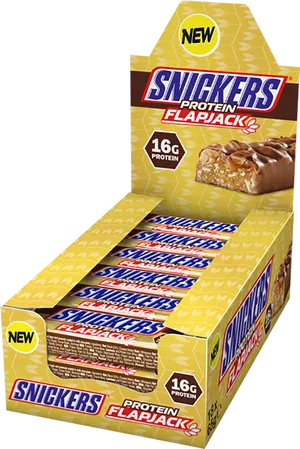 New Snickers Protein Flapjack Box PNG Image