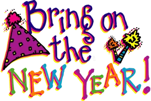 New Year Celebration Festive Greeting PNG Image