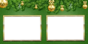 New Year Photo Frames Green Background PNG Image