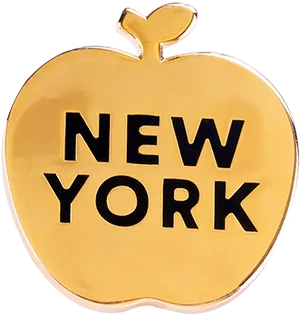 New York Apple Pin PNG Image