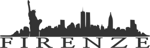 New_ York_ City_ Silhouette_with_ Firenze_ Text PNG Image