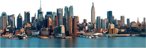 New York City Skyline Panorama PNG Image