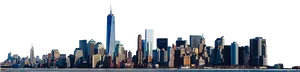 New York City Skyline Panorama PNG Image