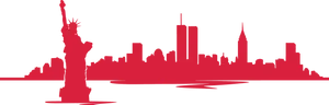 New York City Skyline Silhouette PNG Image