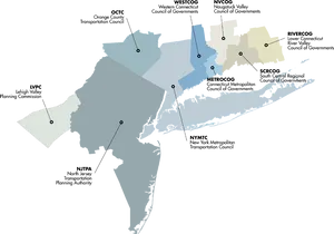 New York Metropolitan Transportation Council Map PNG Image