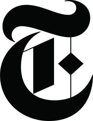 New York Times Logo Blackand White PNG Image