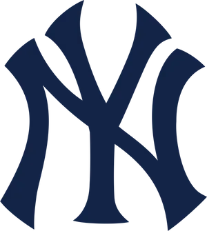 New York Yankees Logo Navy Background PNG Image