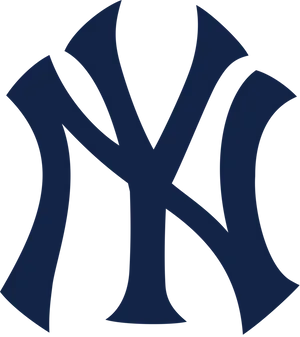 New York Yankees Logo Navy Background PNG Image