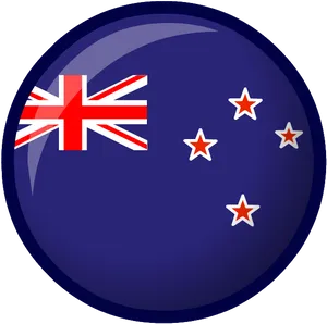 New Zealand Flag Button PNG Image