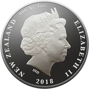 New Zealand Silver Coin2018 PNG Image