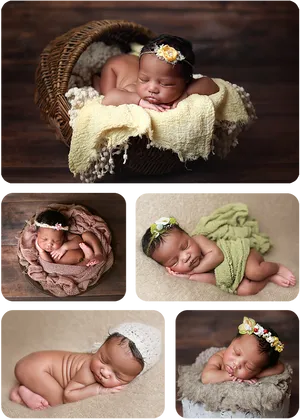 Newborn_ Baby_ Photo_ Collage PNG Image