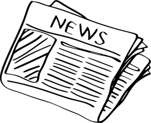 Newspaper Outline Drawing PNG Image