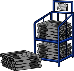 Newspaper Rackand Stacks PNG Image