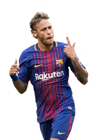 Neymar Barcelona Celebration PNG Image