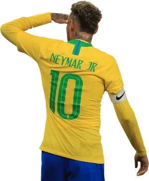 Neymar Jr Brazil Jersey Number10 PNG Image