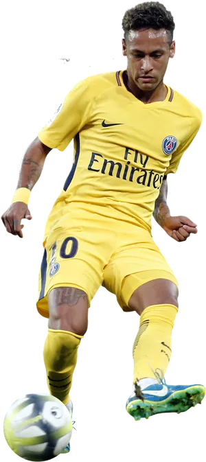 Neymar P S G Action Shot PNG Image