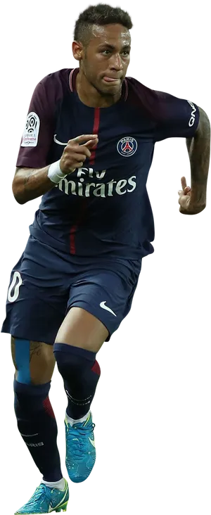 Neymar P S G Action Shot PNG Image