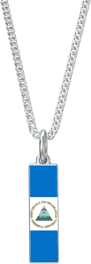 Nicaragua Flag Pendanton Chain PNG Image