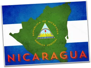 Nicaragua Mapand Flag Illustration PNG Image