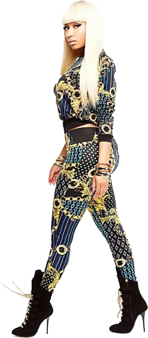 Nicki Minaj Iconic Pose PNG Image