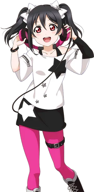 Nico Yazawa Anime Character Pose PNG Image