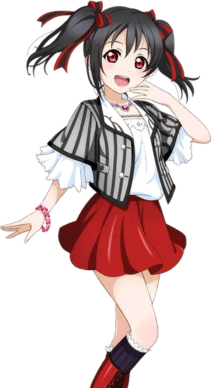 Nico Yazawa Anime Character Pose PNG Image