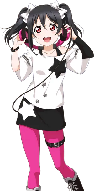 Nico Yazawa Anime Character Pose PNG Image