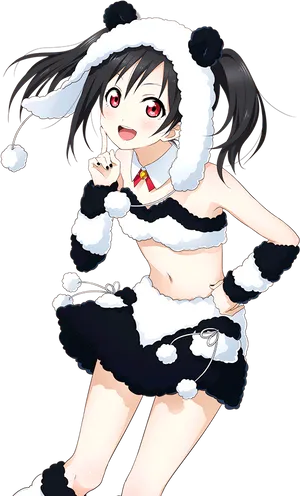 Nico Yazawa Anime Characterin Sheep Costume PNG Image