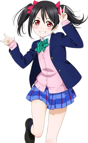 Nico Yazawa Anime Pose PNG Image