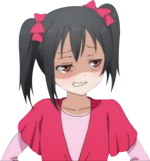 Nico Yazawa Annoyed Expression PNG Image