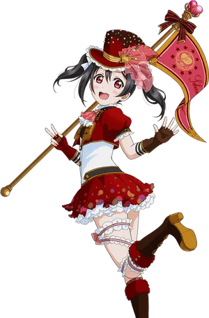 Nico Yazawa Marching Band Uniform PNG Image