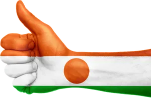 Niger Flag Thumbs Up Gesture PNG Image