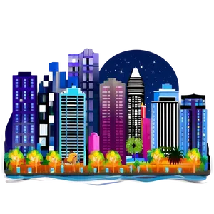 Night City Lights PNG Jfa PNG