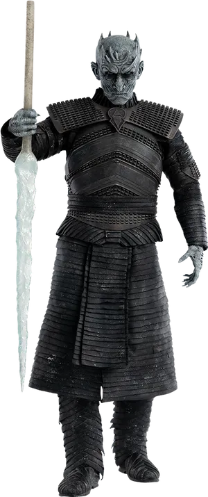 Night King With Ice Spear PNG Image