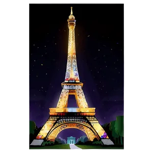 Night Lights Torre Eiffel Png Lxl70 PNG Image