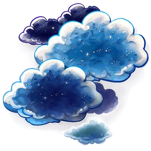 Night Sky Blue Clouds Png 6 PNG Image