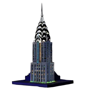 Night View Chrysler Building Png Ivj PNG Image