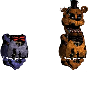 Nightmare Freddy F N A F Character Render PNG Image