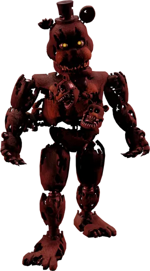 Nightmare Freddy F N A F Character PNG Image