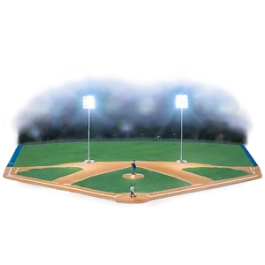 Nighttime Baseball Field Illumination Png Xpf PNG Image