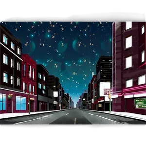 Nighttime City Street Png Ywq51 PNG Image