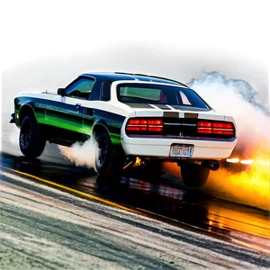 Nighttime Drag Racing Spectacle Png 06292024 PNG Image