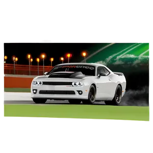 Nighttime Drag Racing Spectacle Png Hrb PNG Image