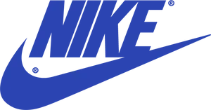 Nike Logo Blue Background PNG Image