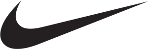 Nike Swoosh Logo Black Background PNG Image