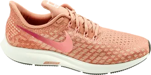 Nike Zoom Running Shoe Peach PNG Image