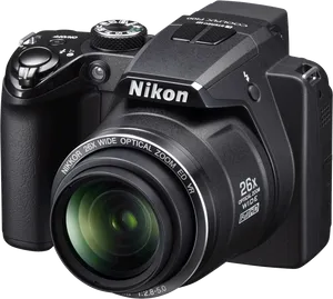 Nikon Coolpix P500 D S L R Camera PNG Image