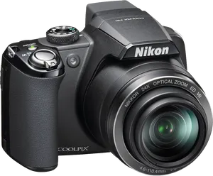 Nikon Coolpix24x Optical Zoom Camera.png PNG Image