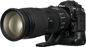 Nikon D500 D S L Rwith Telephoto Lens PNG Image