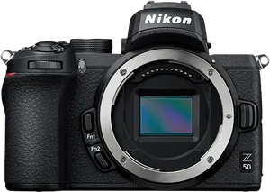 Nikon Z50 Mirrorless Camera Body PNG Image